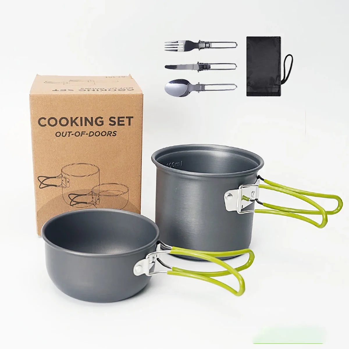 Camping Cookware Set with Kettle & Utensils