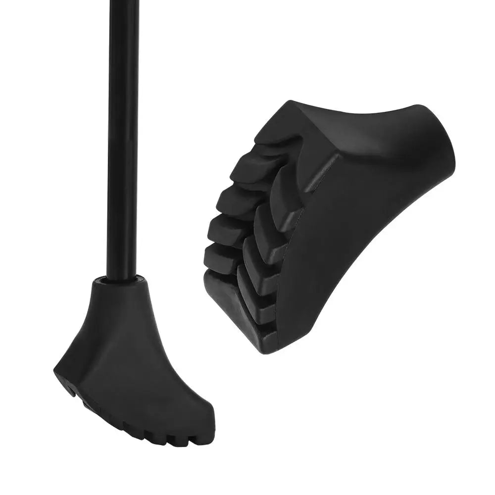 Nützlicher 1PC Schwarzer Wanderstock im nordischen Stil Teleskop-Alpenstock Krücke Wanderstock Wanderzubehör