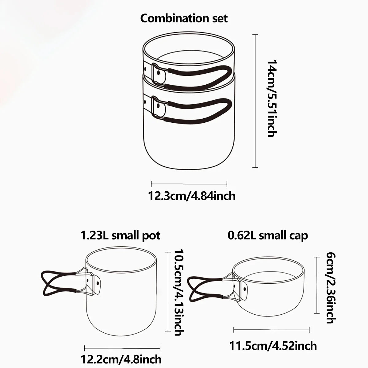 Camping Cookware Set with Kettle & Utensils
